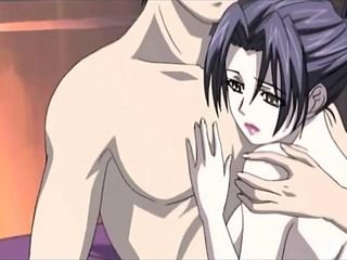 อะนิเมะ MILF ได้รับตูดตอกสไตล์คนชอบสุนัขแน่น